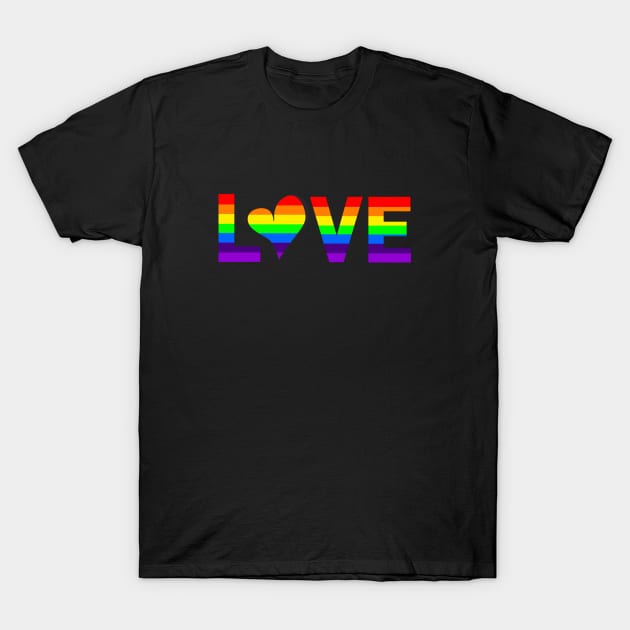 Rainbow Love Universal Word of Support T-Shirt by tnts